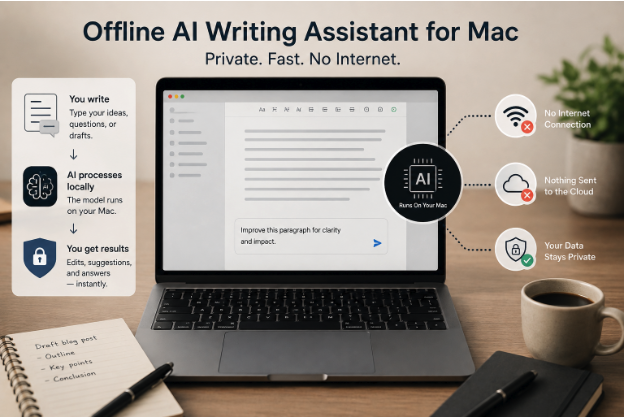 Offline AI Writing Assistant for Mac