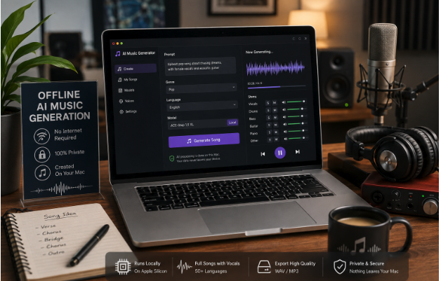 Best Offline AI Music Generator for Mac in 2026