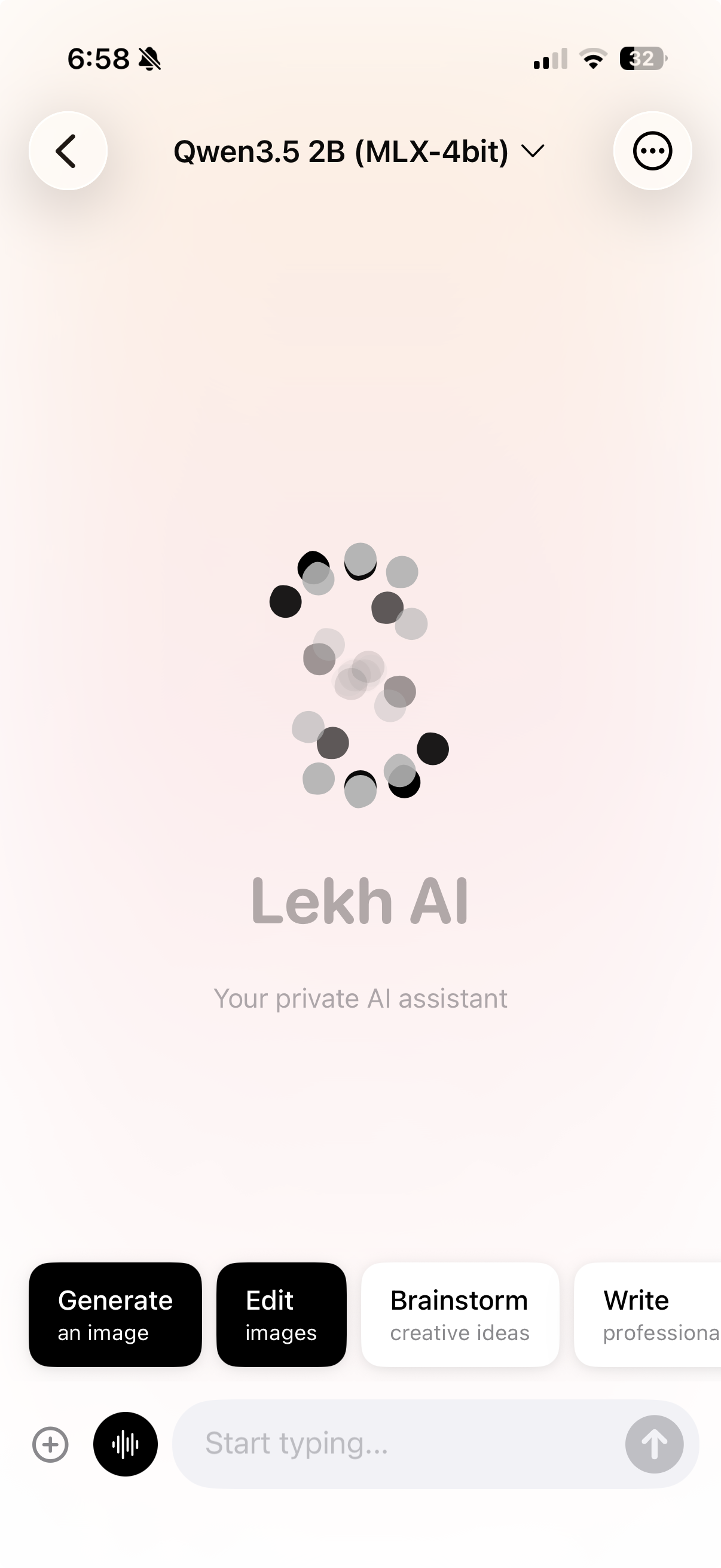 Lekh AI on iPhone
